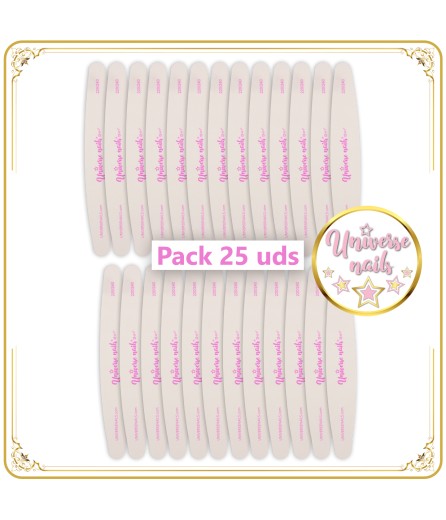 PACK 25 UNITS NAIL FILE 2 IN 1 UNIVERSE 220-240