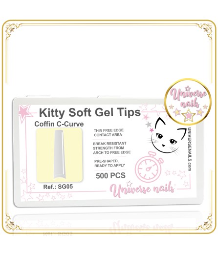 KITTY SOFT GEL TIPS COFFIN C-CURVE